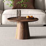 Salontafel 'Jules' 65x40 cm Rond Mango hout Lichtbruin