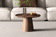 Salontafel 'Jules' 65x40 cm Rond Mangohout Lichtbruin
