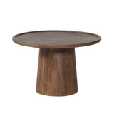 Salontafel 'Jules' 65x40 cm Rond Mango hout Lichtbruin