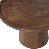 Salontafel 'Jules' 65x40 cm Rond Mango hout Lichtbruin