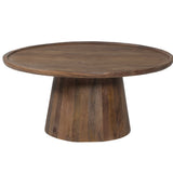 Salontafel 'Jules' 80x36 cm Rond Mango hout Lichtbruin