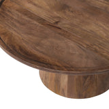 Salontafel 'Jules' 80x36 cm Rond Mango hout Lichtbruin