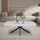 Salontafel 'Apollo' 130 cm Deens Ovaal Steen Wit