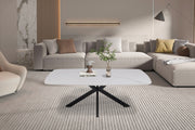 Salontafel 'Apollo' 130 cm Deens Ovaal Steen Wit
