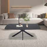 Salontafel 'Apollo' 130 cm Deens Ovaal Steen Zwart