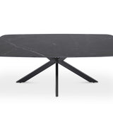 Salontafel 'Apollo' 130 cm Deens Ovaal Steen Zwart