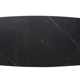 Salontafel 'Apollo' 130 cm Deens Ovaal Steen Zwart