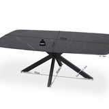 Salontafel 'Apollo' 130 cm Deens Ovaal Steen Zwart