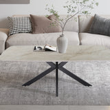 Salontafel 'Apollo' 130 cm Deens Ovaal Glanzend Steen Shakespeare Beige