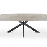 Salontafel 'Apollo' 130 cm Deens Ovaal Glanzend Steen Shakespeare Beige