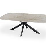 Salontafel 'Apollo' 130 cm Deens Ovaal Glanzend Steen Shakespeare Beige