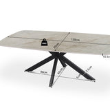 Salontafel 'Apollo' 130 cm Deens Ovaal Glanzend Steen Shakespeare Beige