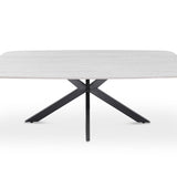 Salontafel 'Apollo' 130 cm Deens Ovaal Steen Baroque Grijs