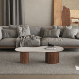 Salontafel 'Marlon' 120 cm Mango hout met Travertin Beige