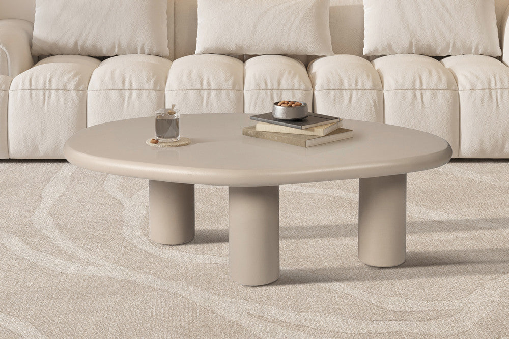 Salontafel 'Tavira' 120 cm Cementbeige