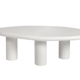 Salontafel 'Tavira' 120 cm Cement Wit