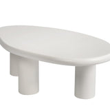 Salontafel 'Tavira' 120 cm Cement Wit