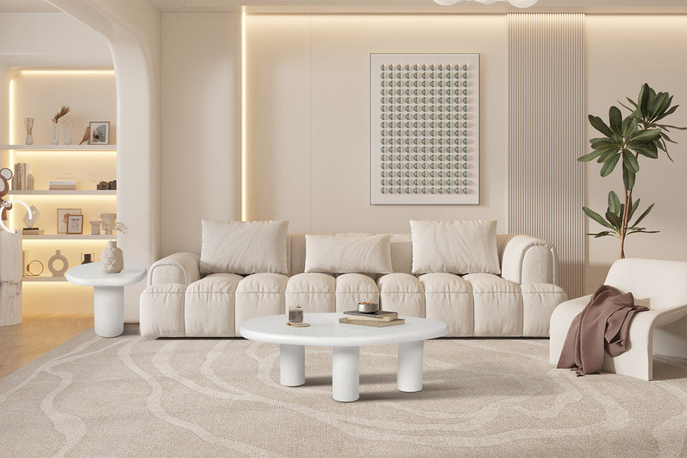 Salontafel 'Tavira' 58 cm Cement Wit