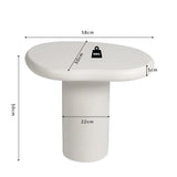 Salontafel 'Tavira' 58 cm Cement Wit