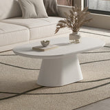 Salontafel 'Tavira' 120 cm Ovaal Cement Wit