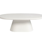 Salontafel 'Tavira' 120 cm Ovaal Cement Wit
