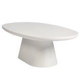 Salontafel 'Tavira' 120 cm Ovaal Cement Wit