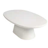 Salontafel 'Tavira' 120 cm Ovaal Cement Wit