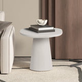 Salontafel 'Tavira' 55 cm Ovaal Cement Wit