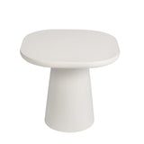 Salontafel 'Tavira' 55 cm Ovaal Cement Wit