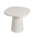 Salontafel 'Tavira' 55 cm Ovaal Cement Wit