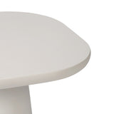 Salontafel 'Tavira' 55 cm Ovaal Cement Wit