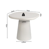 Salontafel 'Tavira' 55 cm Ovaal Cement Wit