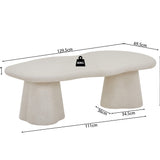 Salontafel 'Faro' 130 cm Organisch Cement