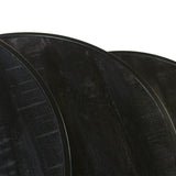 Salontafel 'Lennox' 3-delig Mangohout Zwart