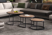 Salontafel 'Lennox' 3-delig Mangohout