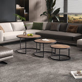 Salontafel 'Lennox' 3-delig Mangohout