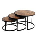 Salontafel 'Lennox' 3-delig Mangohout