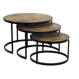 Salontafel 'Lennox' 3-delig Mangohout