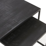 Salontafel 'Quinn' 2-delig Mango hout Zwart