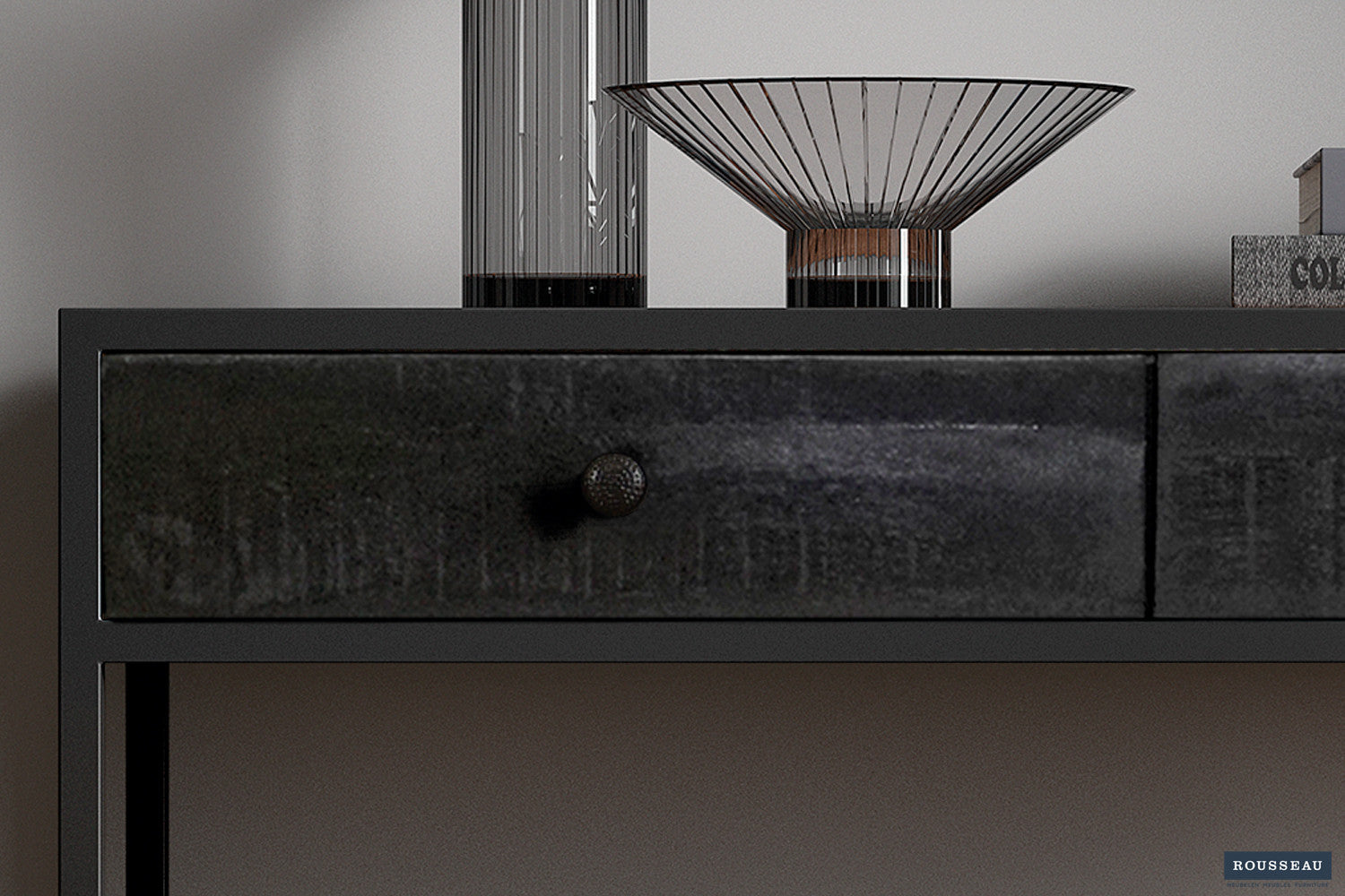 Console 'Ace' Mango hout Zwart