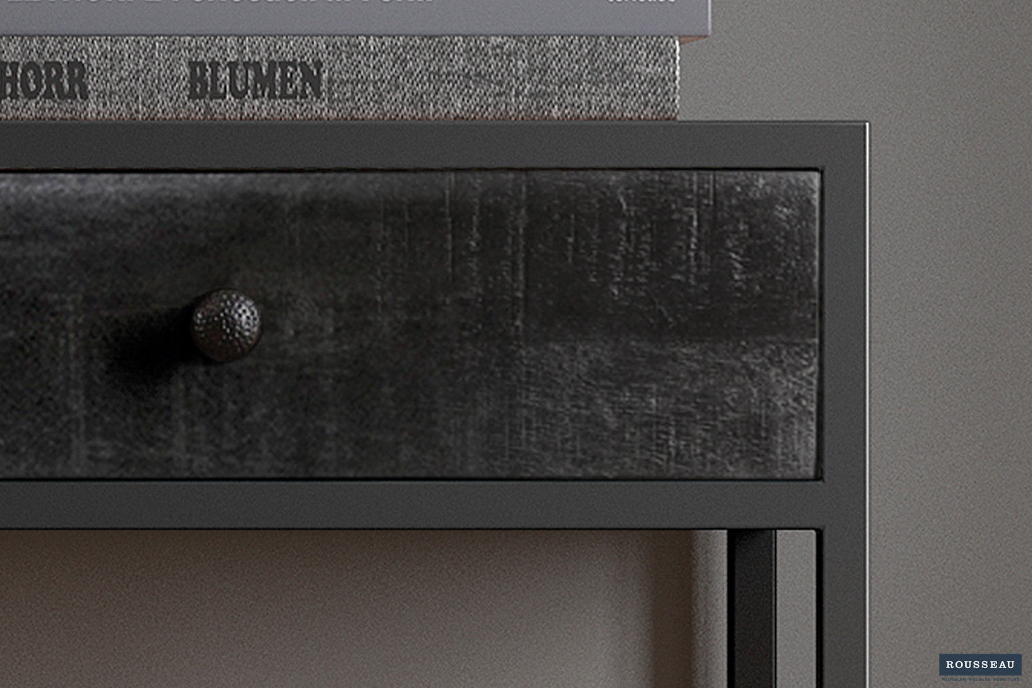 Console 'Ace' Mango hout Zwart
