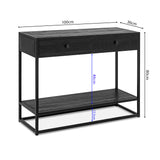 Console 'Ace' Mango hout Zwart