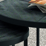 Salontafel 'Laveu' 2-delig Mango hout zwart