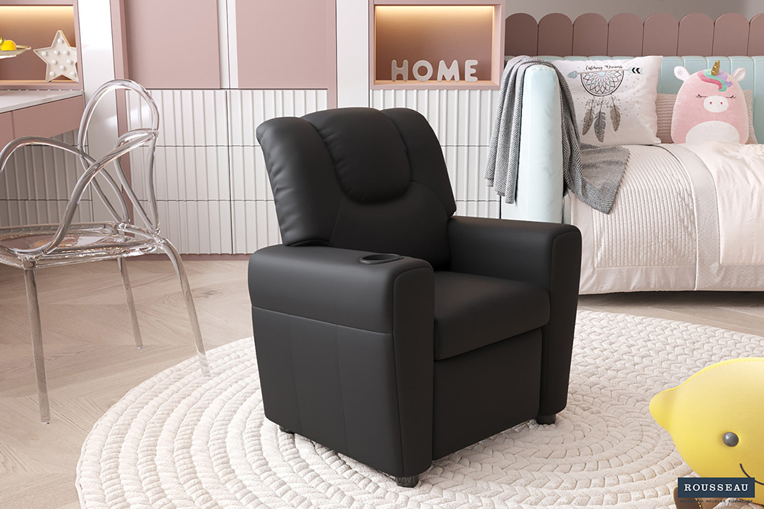 Mini-Relax 'Renée' manueel verstelbaar PU Zwart