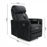 Relax 'Wuhan' manueel verstelbaar Stof Zwart