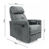 Relax 'Wuhan' manueel verstelbaar Stof Grijs