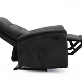 Relax 'Breda' manueel verstelbaar Stof Zwart