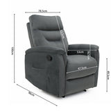 Relax 'Breda' manueel verstelbaar Stof Grijs