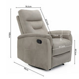 Relax 'Breda' manueel verstelbaar Stof Taupe