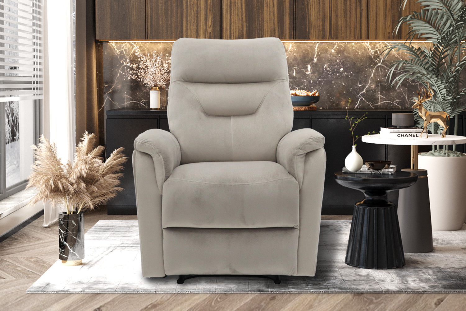 Relax 'Breda' manueel verstelbaar Stof Taupe